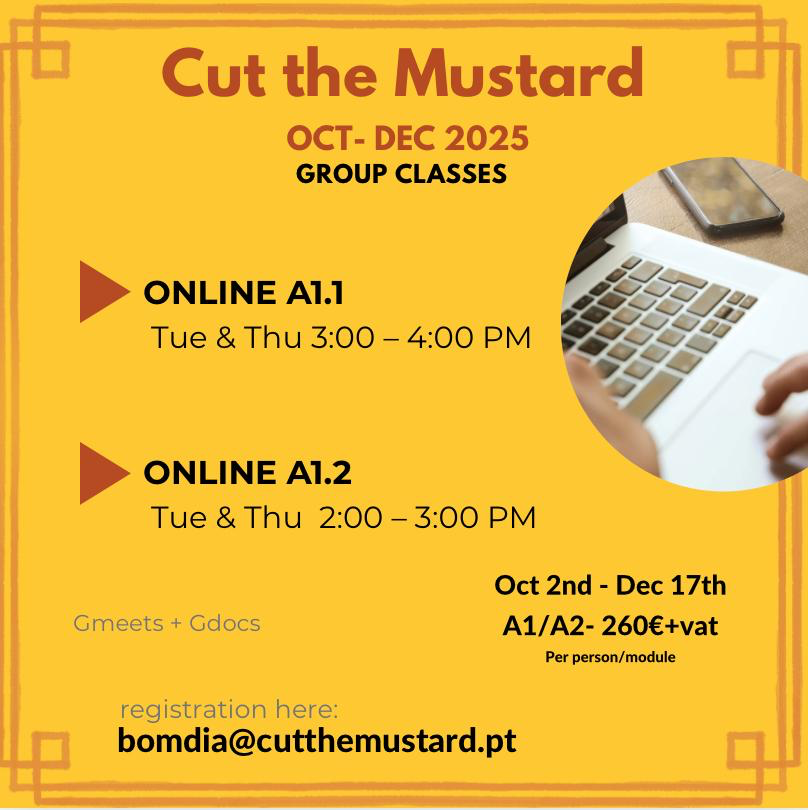 Online Portuguese Courses October - December 2025
